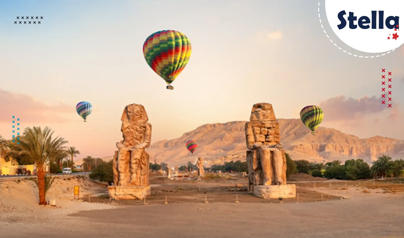 Vol en montgolfière au lever du soleil et visite de Louxor pendant des excursions à Hurghada.
