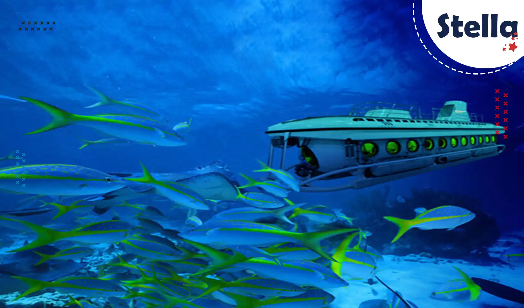 Embarquez à bord du sous-marin Sindbad pour explorer les fonds marins à 25 mètres de profondeur – une expérience unique pour toute la famille.